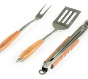 set utensillos kamado argentino espátula + tenedor + pinza
